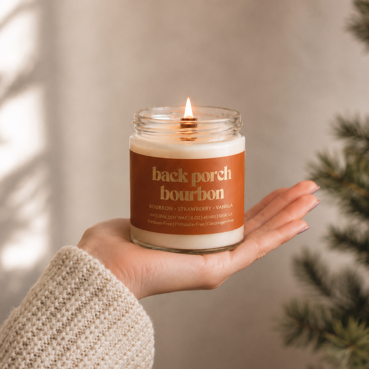 Prairie Creek Candles Back Porch Bourbon Soy Candle