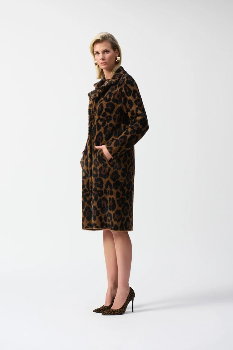 Joseph Ribkoff Jacquard Sweater Animal Print Jacket/Coat 244956