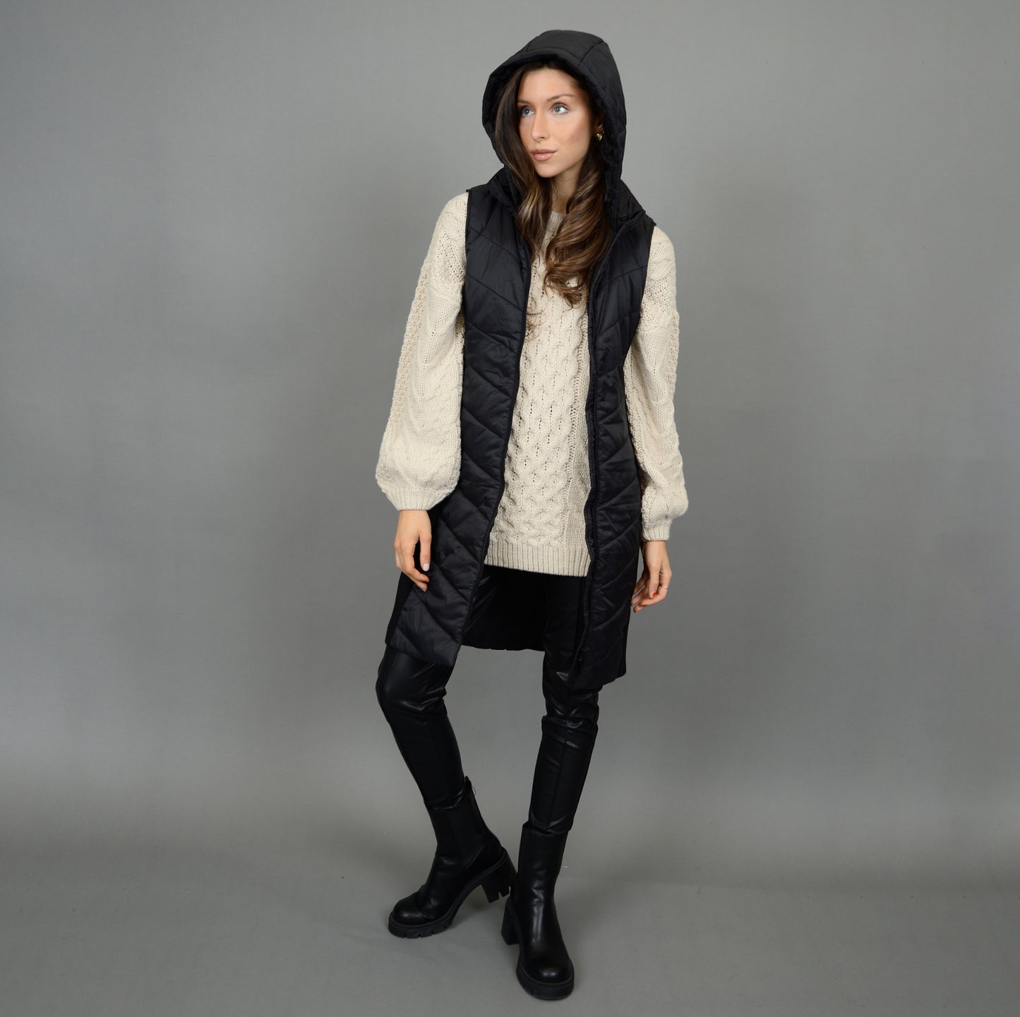 RD Style Koko Hooded Long Vest