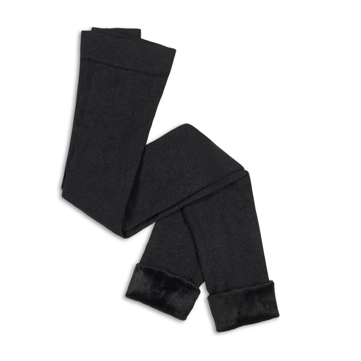 Lemon Lightweat Faux Fur Lined Leggings Charcoal