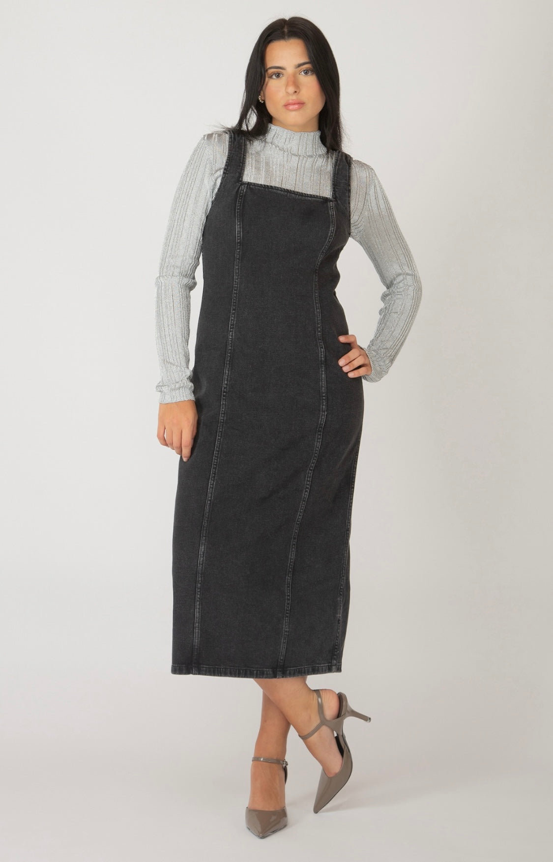 Dex DENIM MIDI DRESS