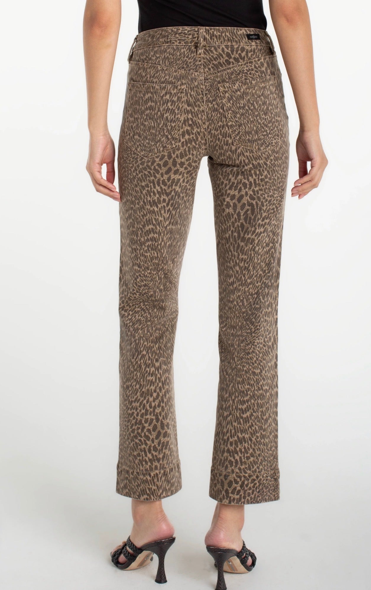 Liverpool Kennedy Straight Leg Leopard Jeans