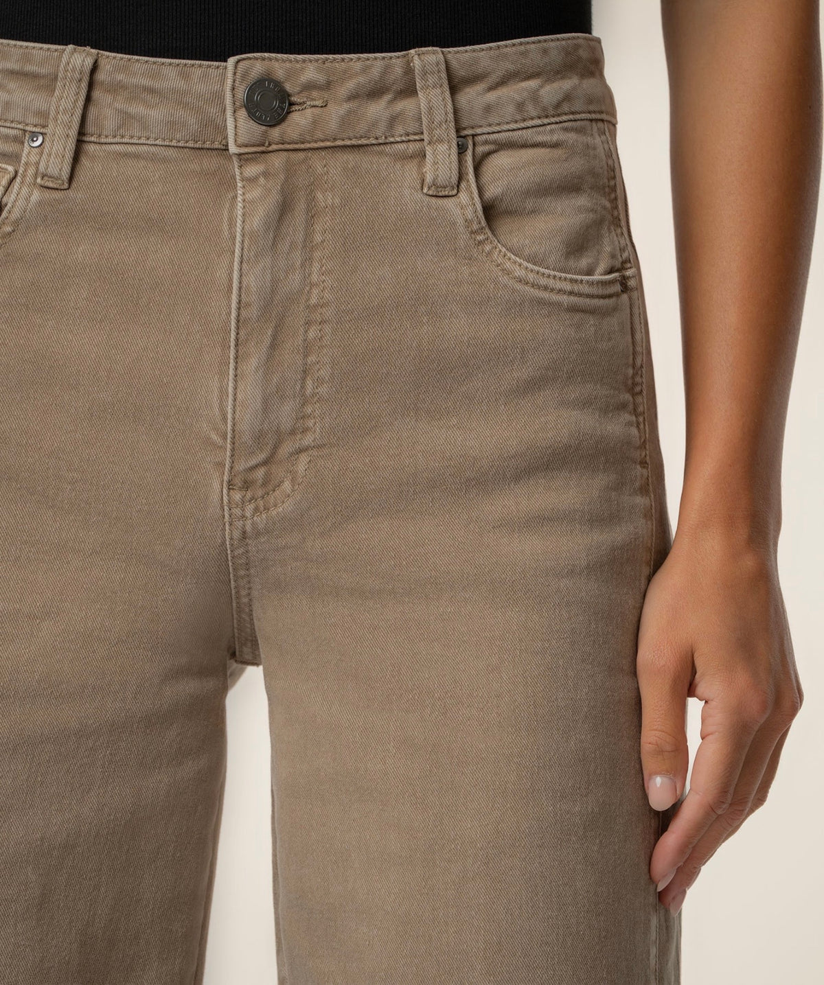 Kut Meg High Rise Wide Leg Jeans Milk Tea