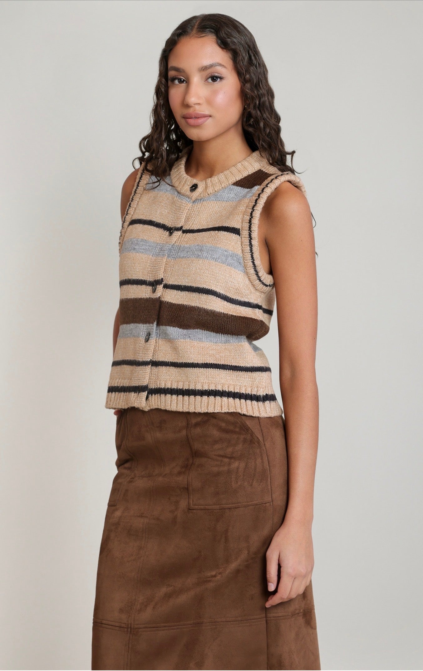 Dex Striped Sweater Vest