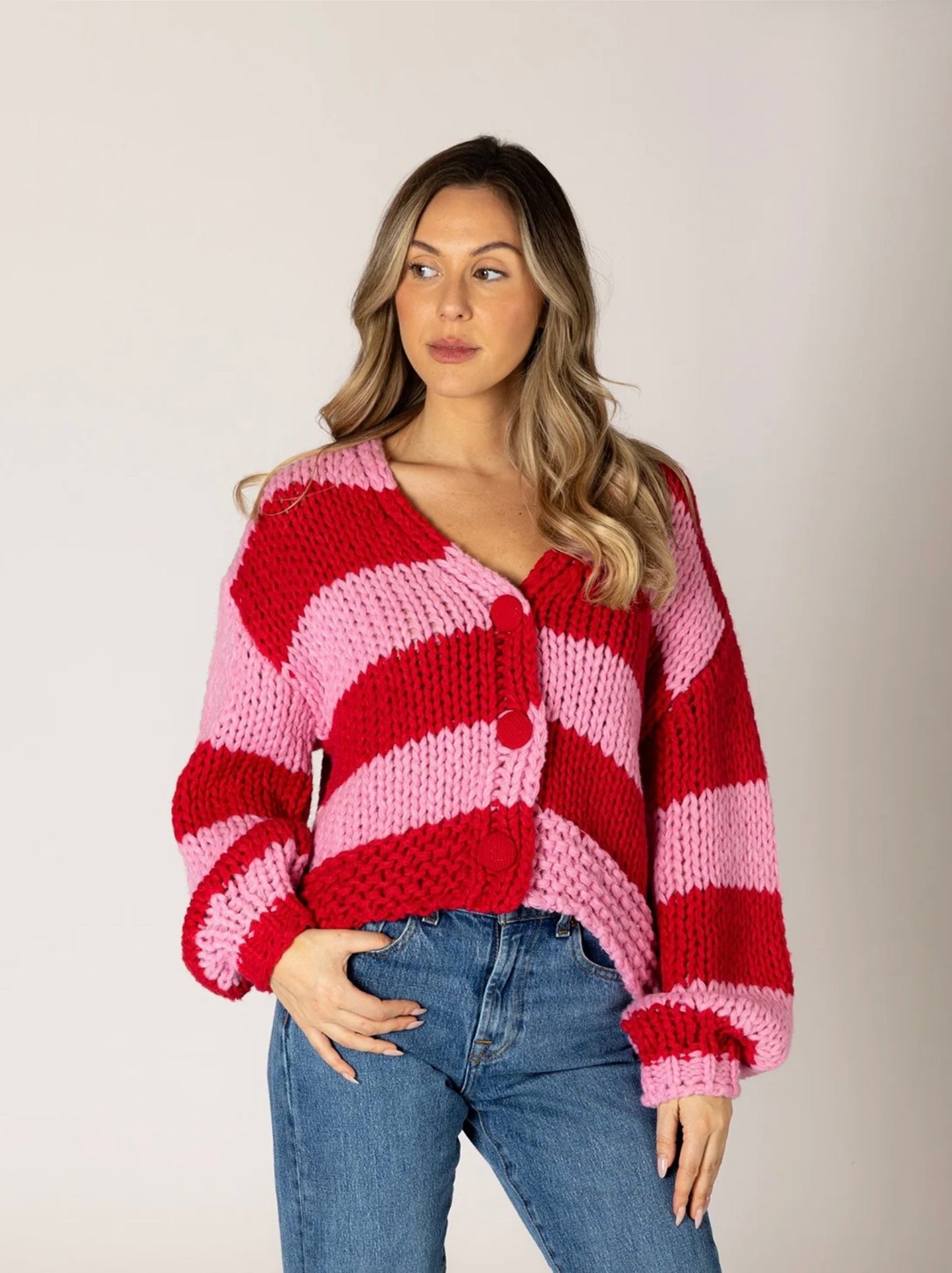 Lyla & Luxe Leelee Striped Cardigan