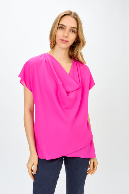 Georgette Fit and Flare Layered Top Pink 242027
