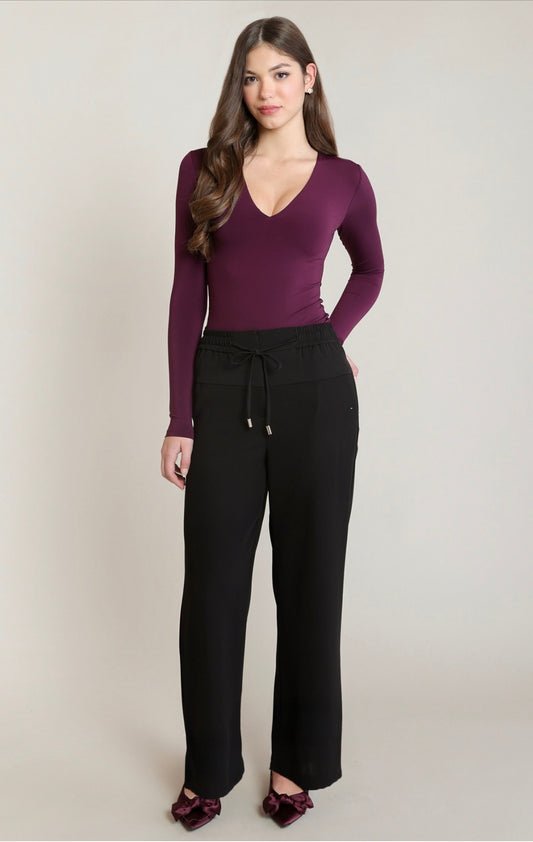 Dex Satin Block Wide Leg Pants