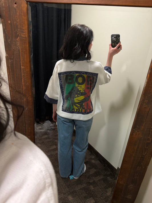 Shannon Passero Band Cardigan Bob Marley