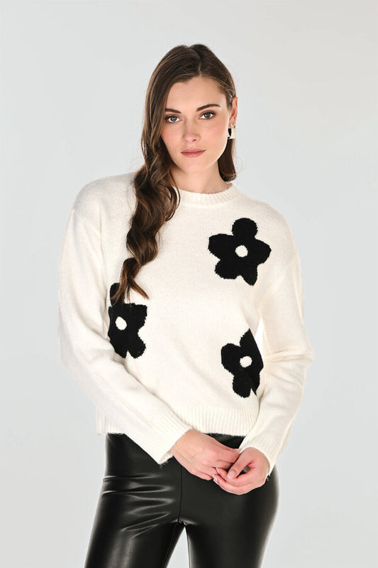 Frank Lyman Floral Crew Neck Pullover 263714
