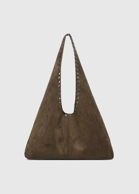 Louenhide Hailey Suede Shoulder Bag Olive