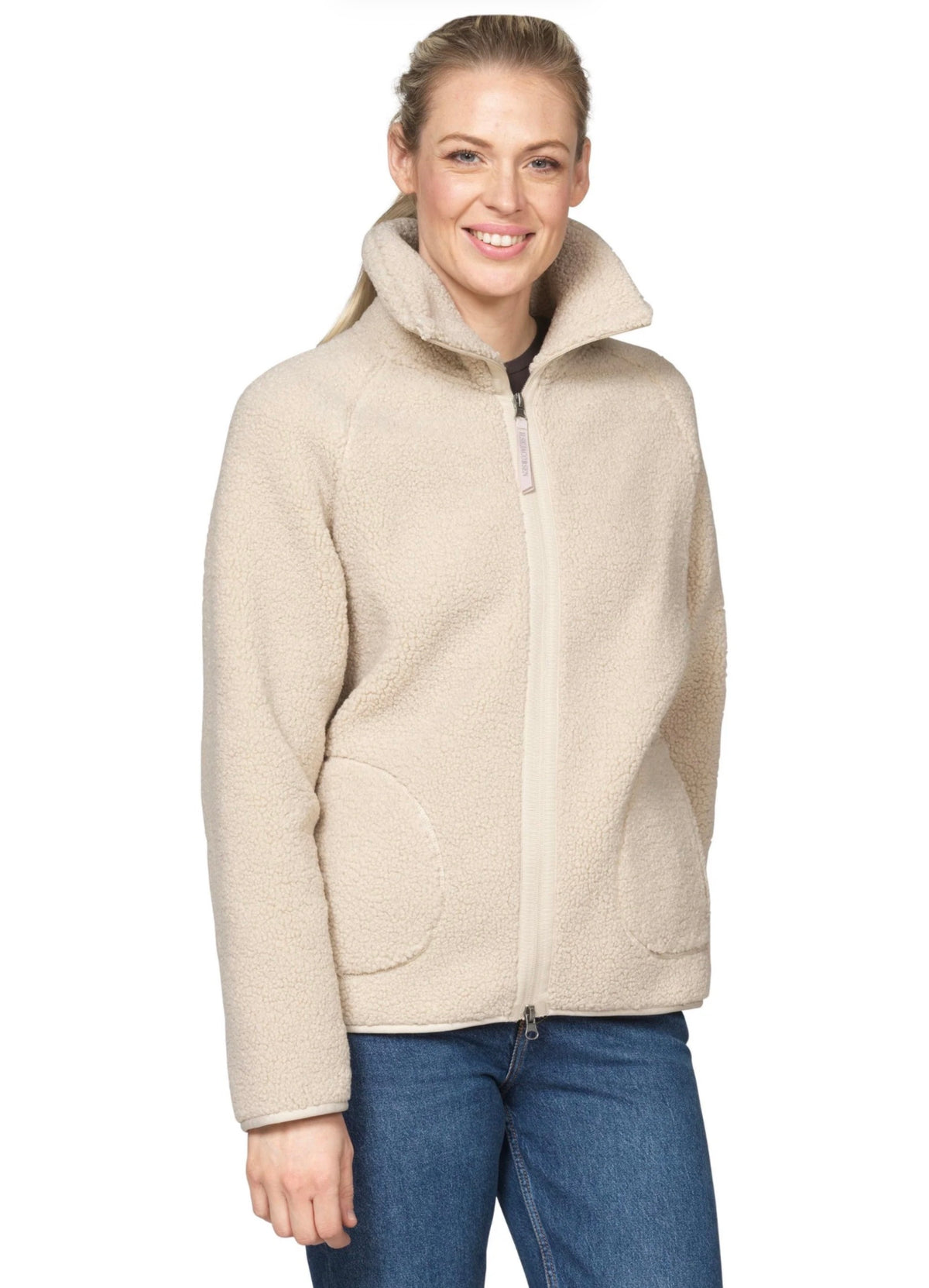 Ilse Jacobsen Fleece Zip Up Jacket Beige