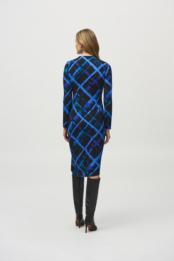 Joseph Ribkoff Knee Length Wrap Dress Style 244131