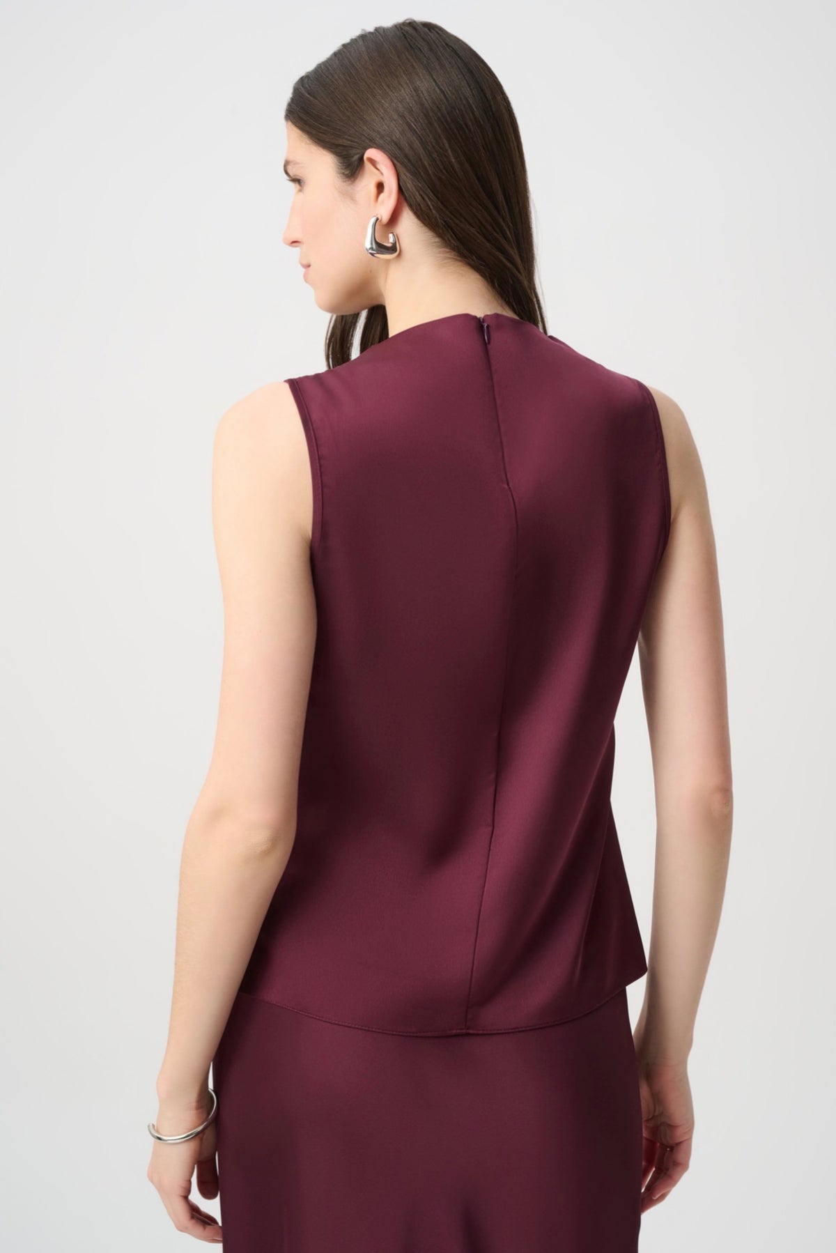 Joseph Ribkoff Recycled Satin Sleeveless Top Elderberry 264174
