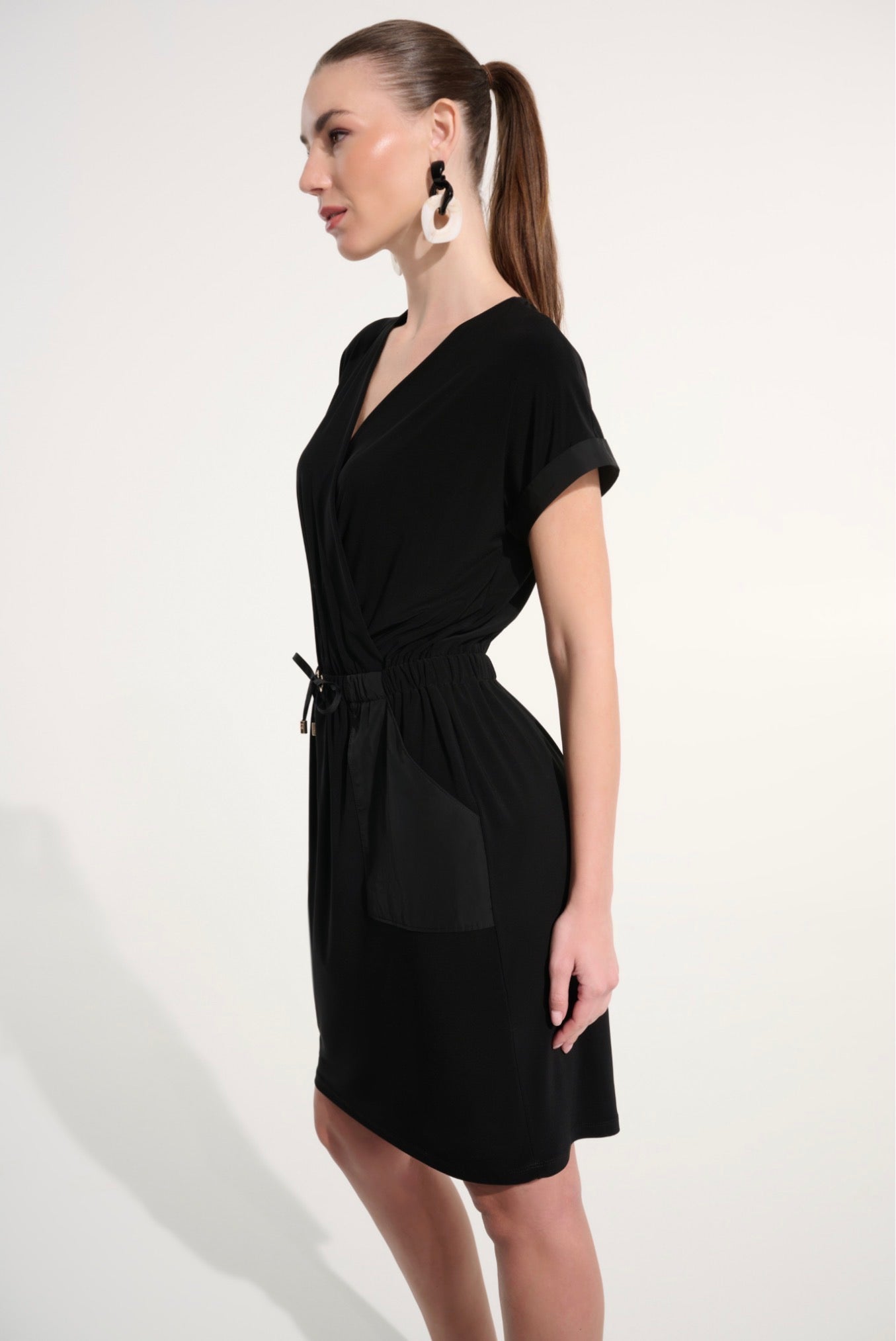 Joseph Ribkoff Silky Knit And Memory Straight Wrap Dress 262630