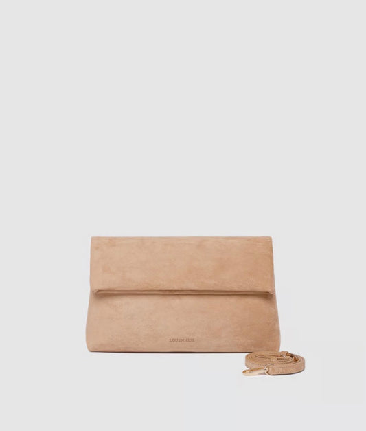 Louenhide Luka Suede Clutch Crossbody Bag Blonde