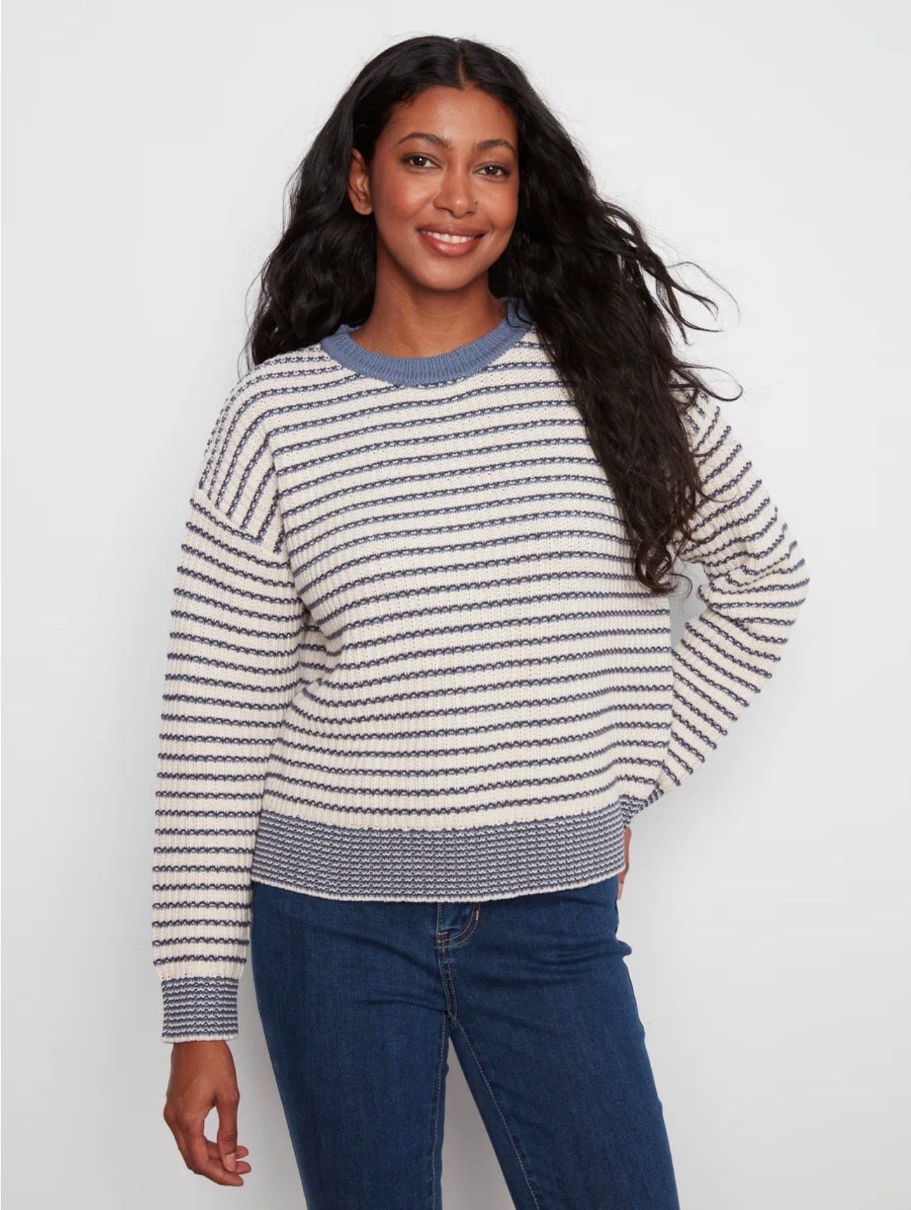 Charlie B Striped Knit Sweater
