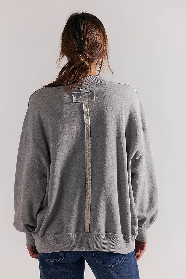 Free People Palm Springs Pullover Heather Grey