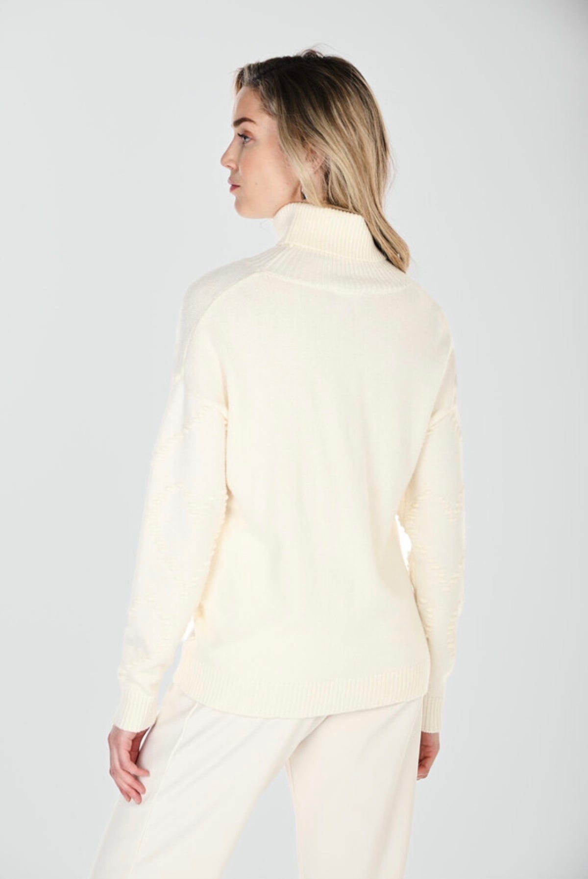 Frank Lyman Heart Print Turtleneck Pullover 264817