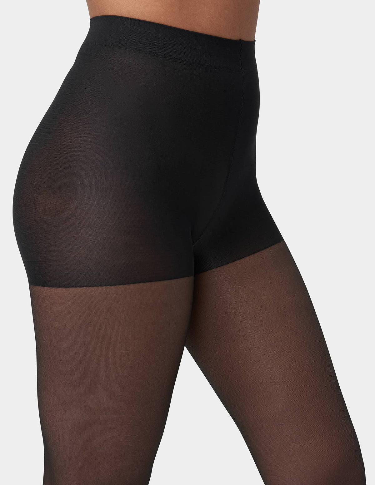 Hue So Silky Control Top Tights Black