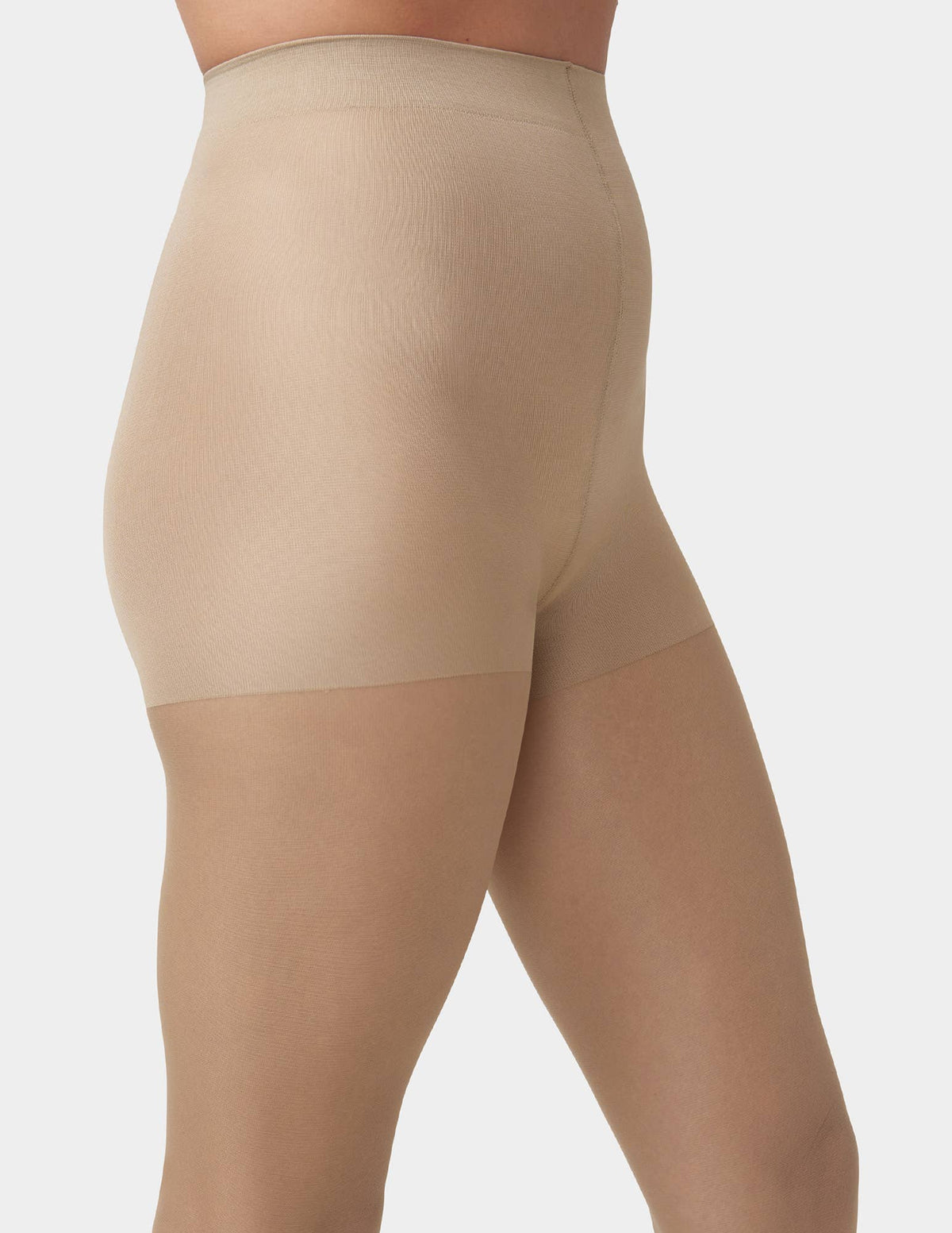 Hue So Silky Control Top Tights Natural