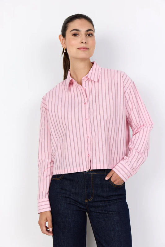 Soya Concept Bardot Shirt Light Pink