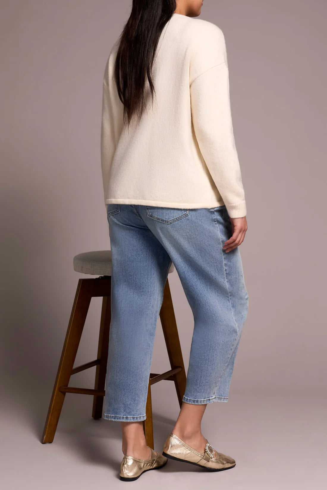 Tribal Pearl Crew Neck Sweater Sandstone