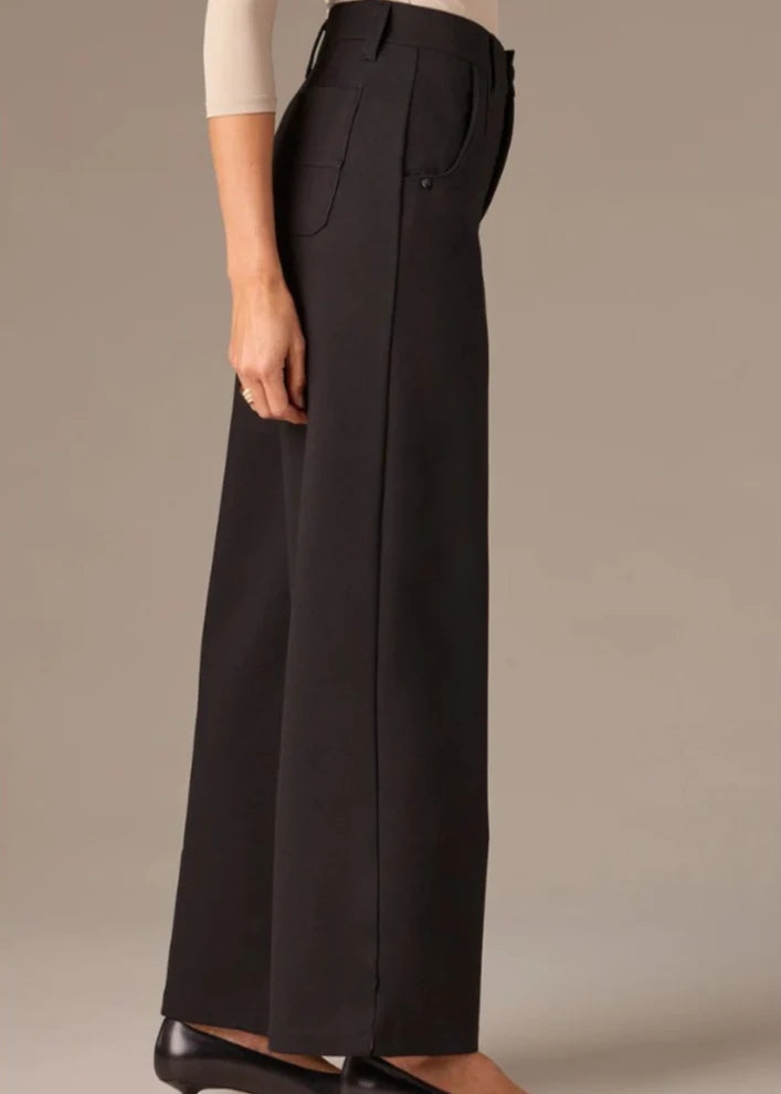 Wit & Wisdom Whitney Sky Rise Wide Leg Dress Pants Black