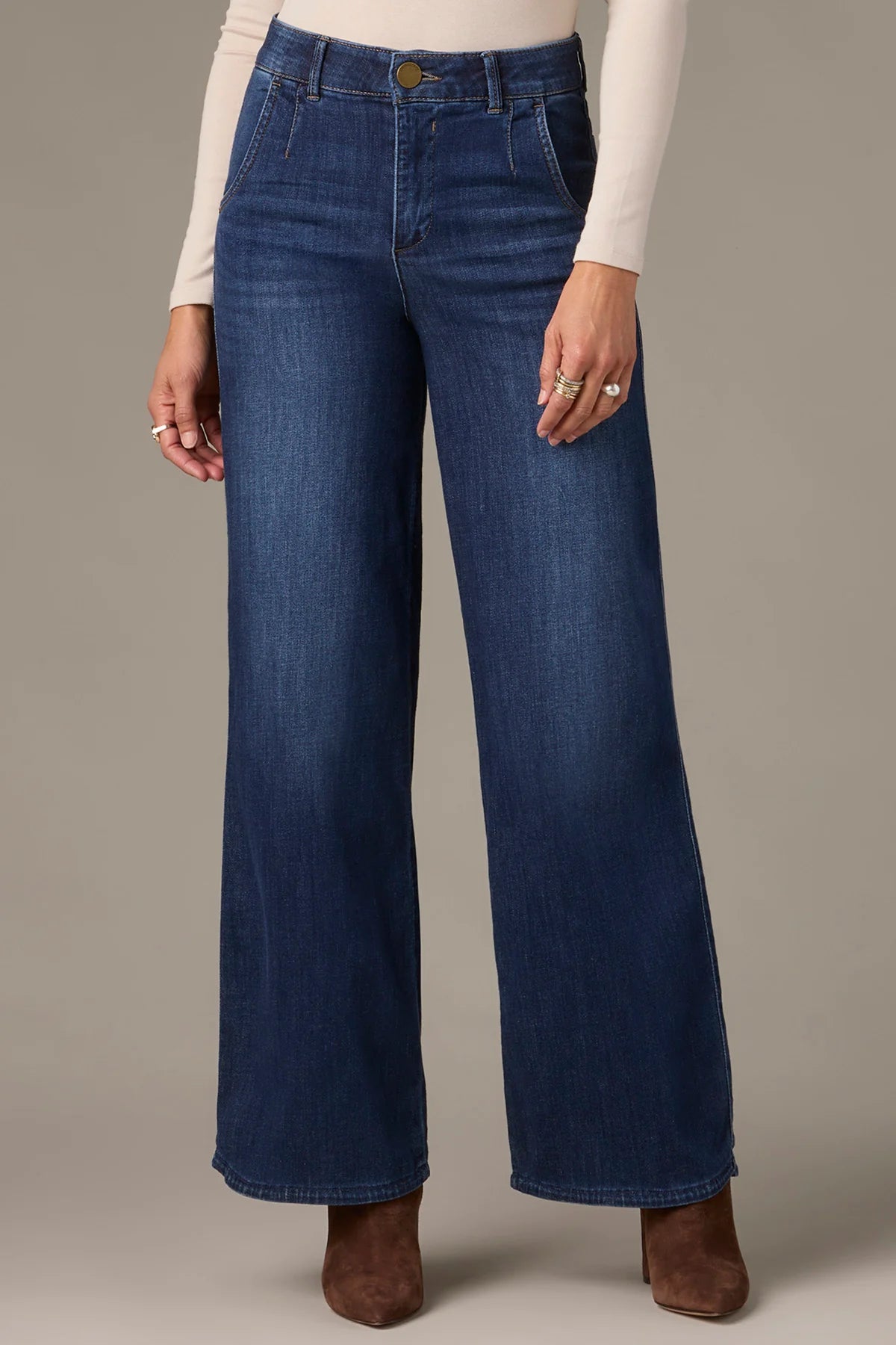 Wit & Wisdom Whitney Skyrise Wide Leg Jeans Indigo