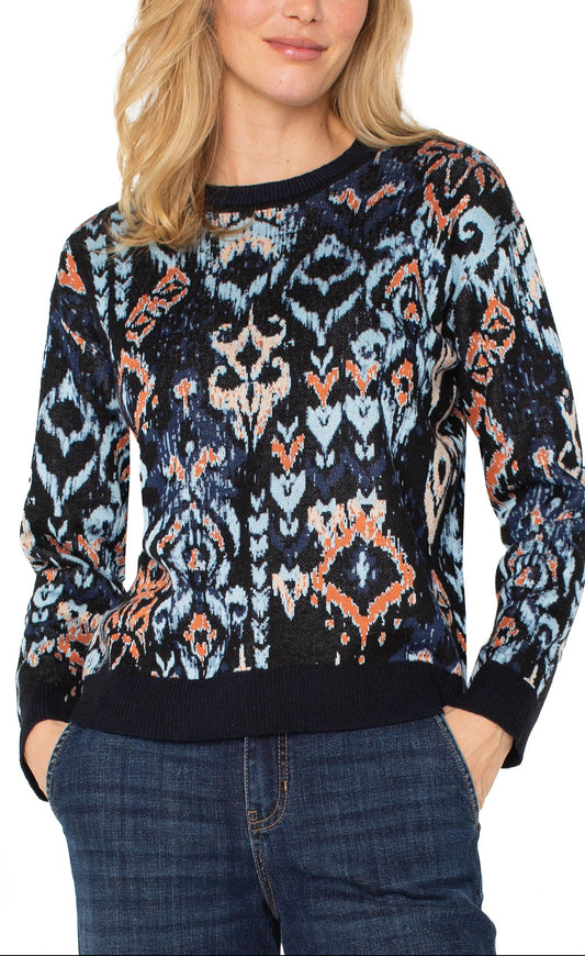 Liverpool Drop Shoulder Jacquard Sweater