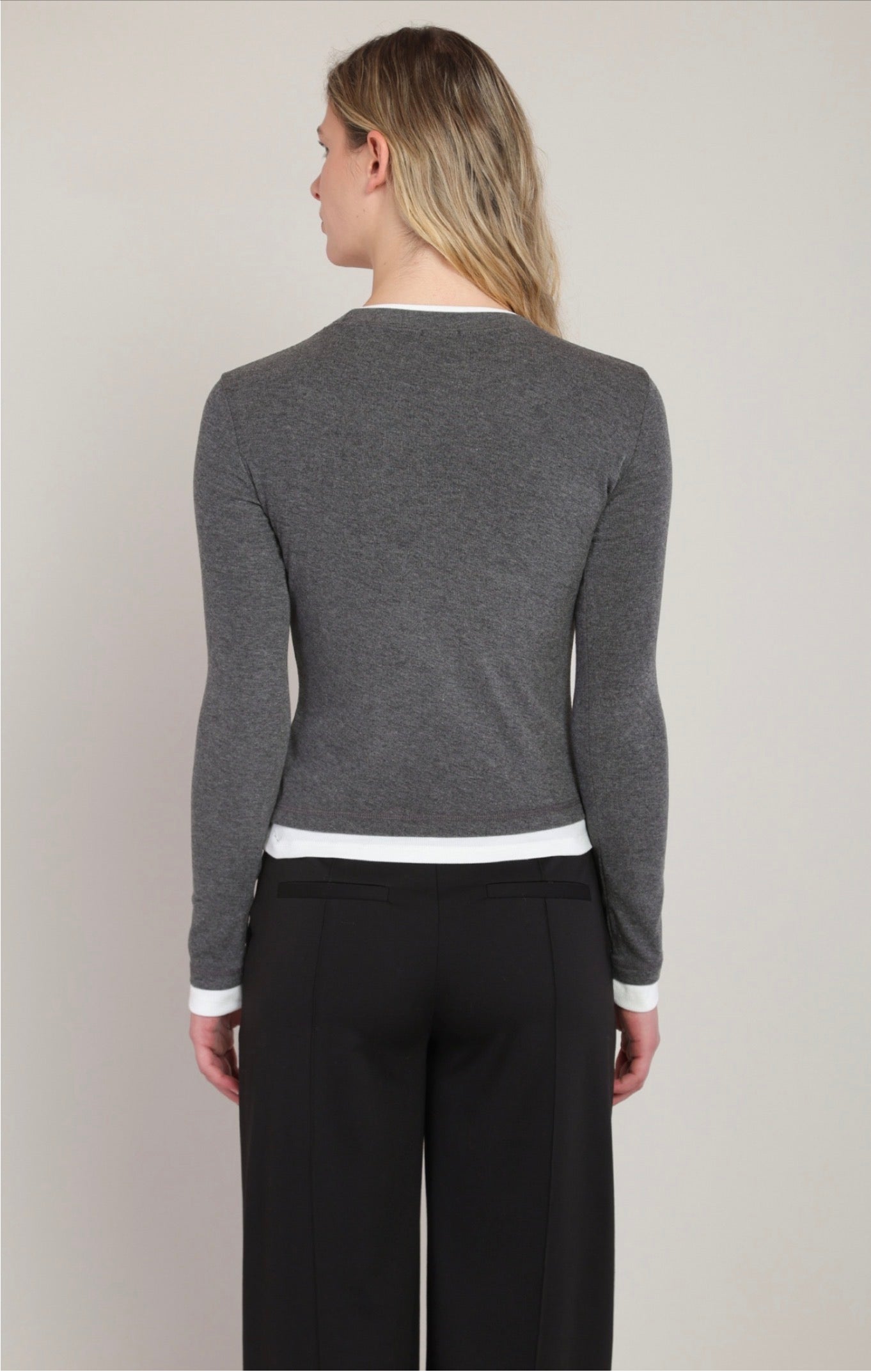 Room 34 Layered Top Charcoal