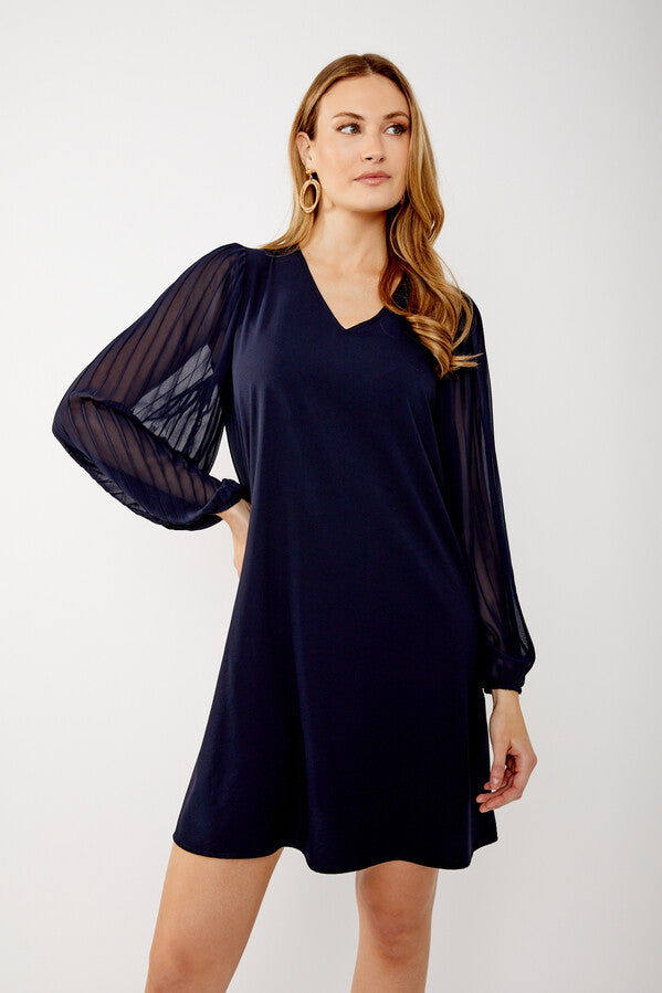 Joseph Ribkoff Casual V-neck Mini Dress Style 242022