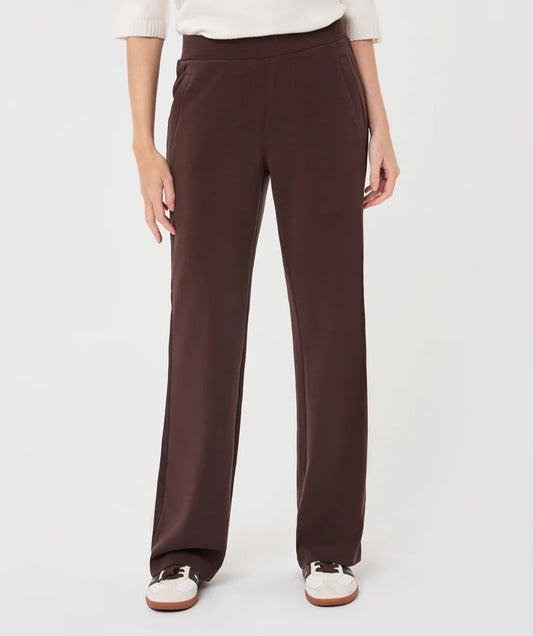 Esqualo Modal Satin Stripe Pants Cacao