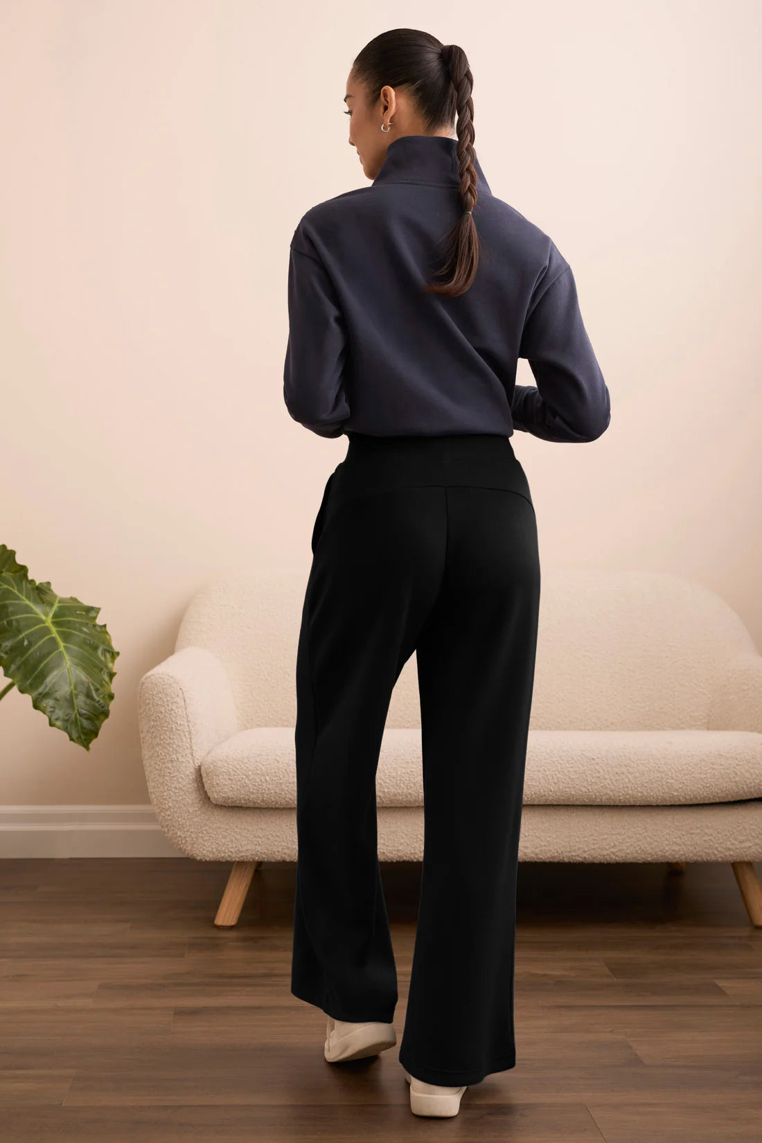 Tribal Lux Wide Leg Pants Black