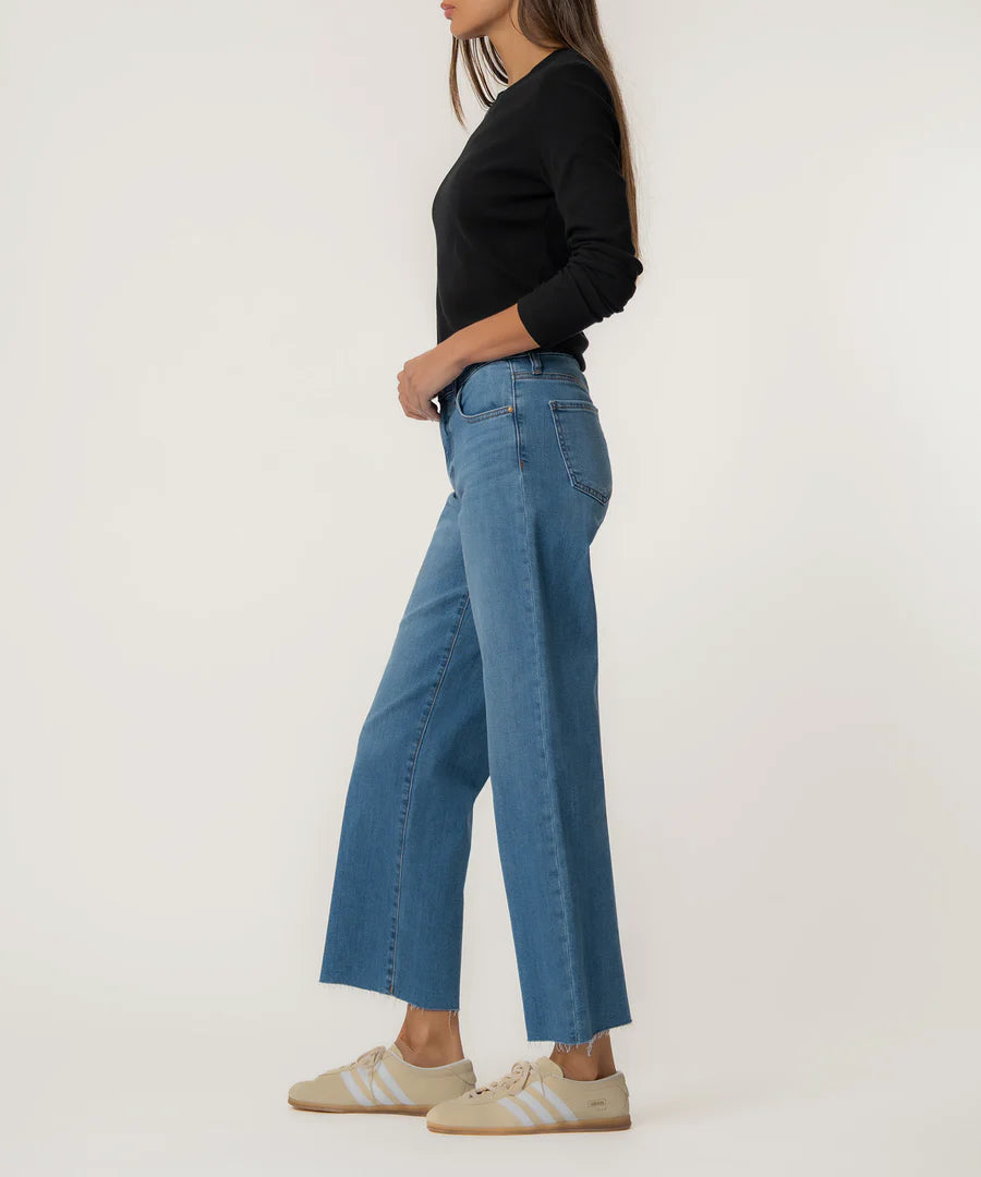Kut Charlotte High Rise Wide Leg Jeans Soaring