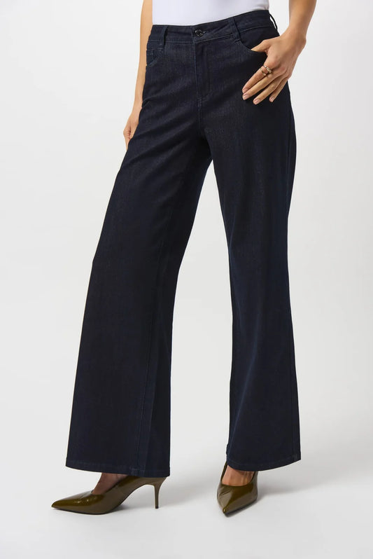 Joseph Ribkoff Goldie Classic Wide-Leg Stretch Jeans Dark