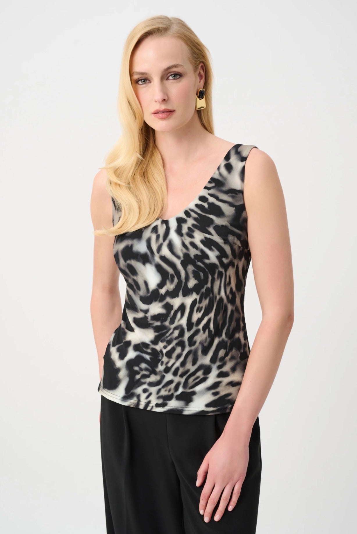 Joseph Ribkoff Silky Knit Animal Print Fitted Camisole 263762