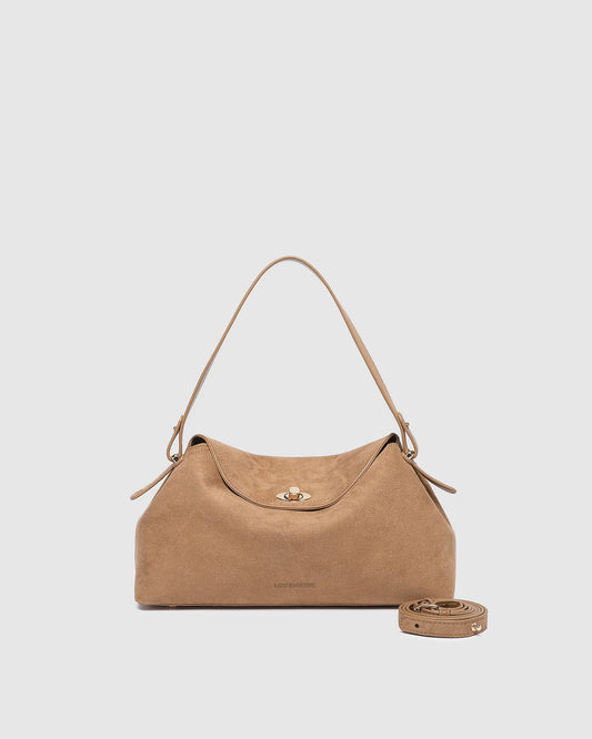 Louenhide Nicole Suede Handbag Honey