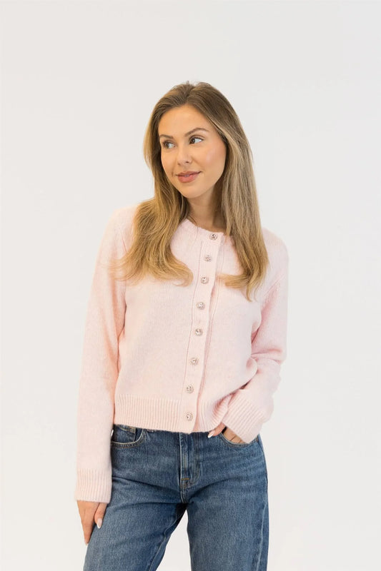 Lyla & Luxe Aisha Crystal Cardigan Sweater