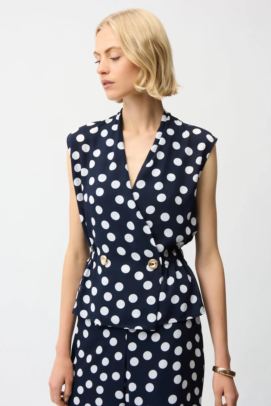 Joseph Ribkoff Polka Dot Sleeveless Top 261250