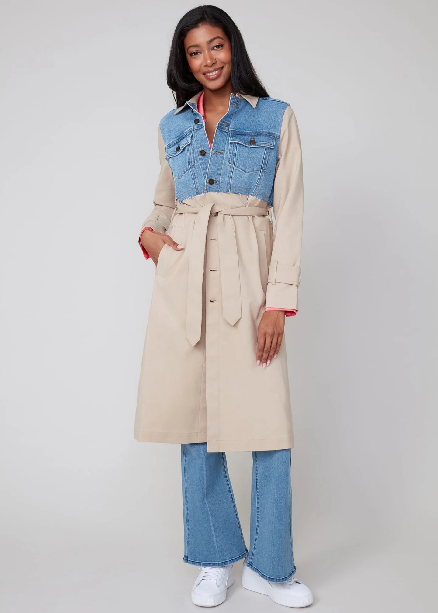Renuar - Denim Mix Trench Coat