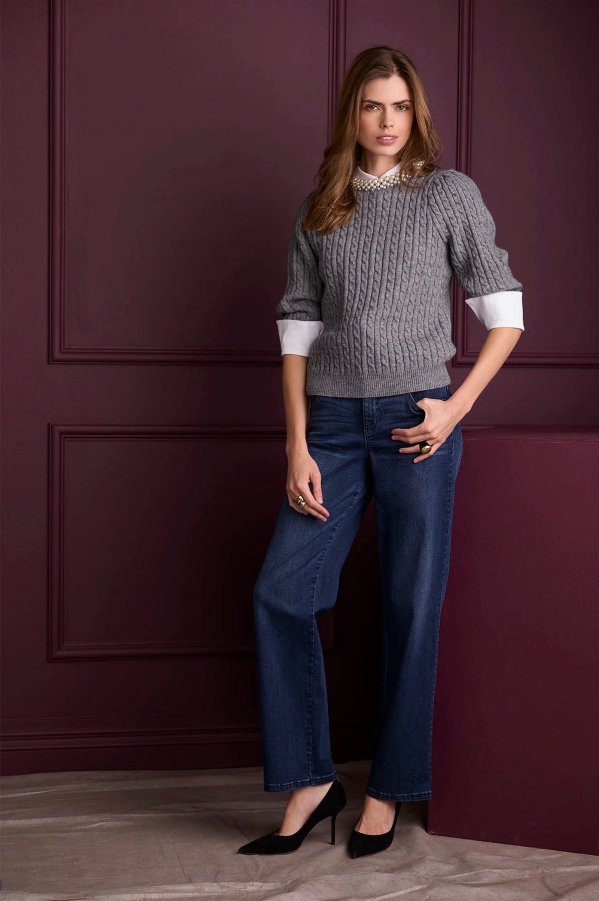 Wit & Wisdom Sawyer Mid Rise Straight Leg Jeans
