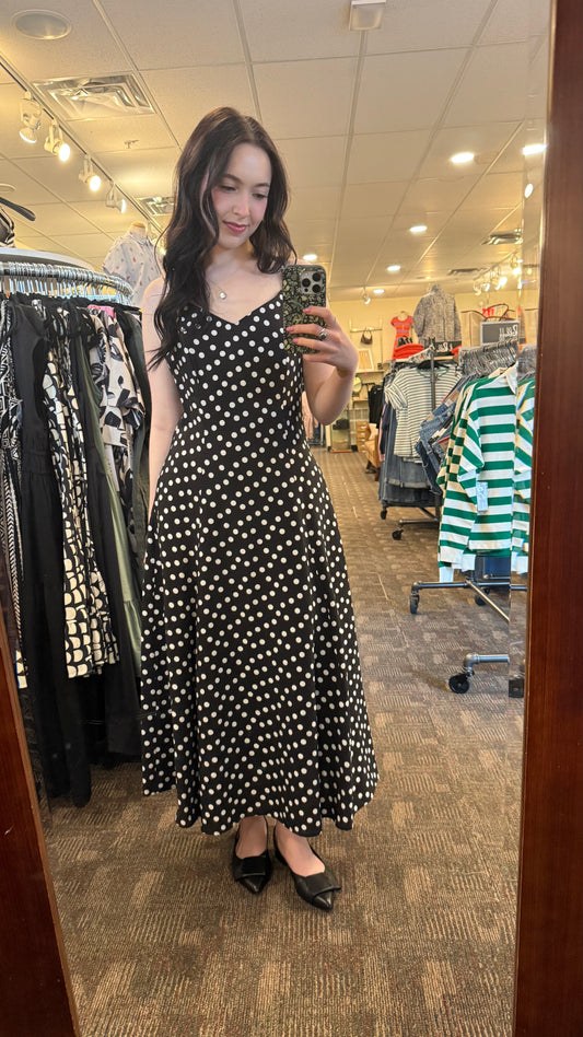 Frank Lyman Woven Polka Dot Dress 261408
