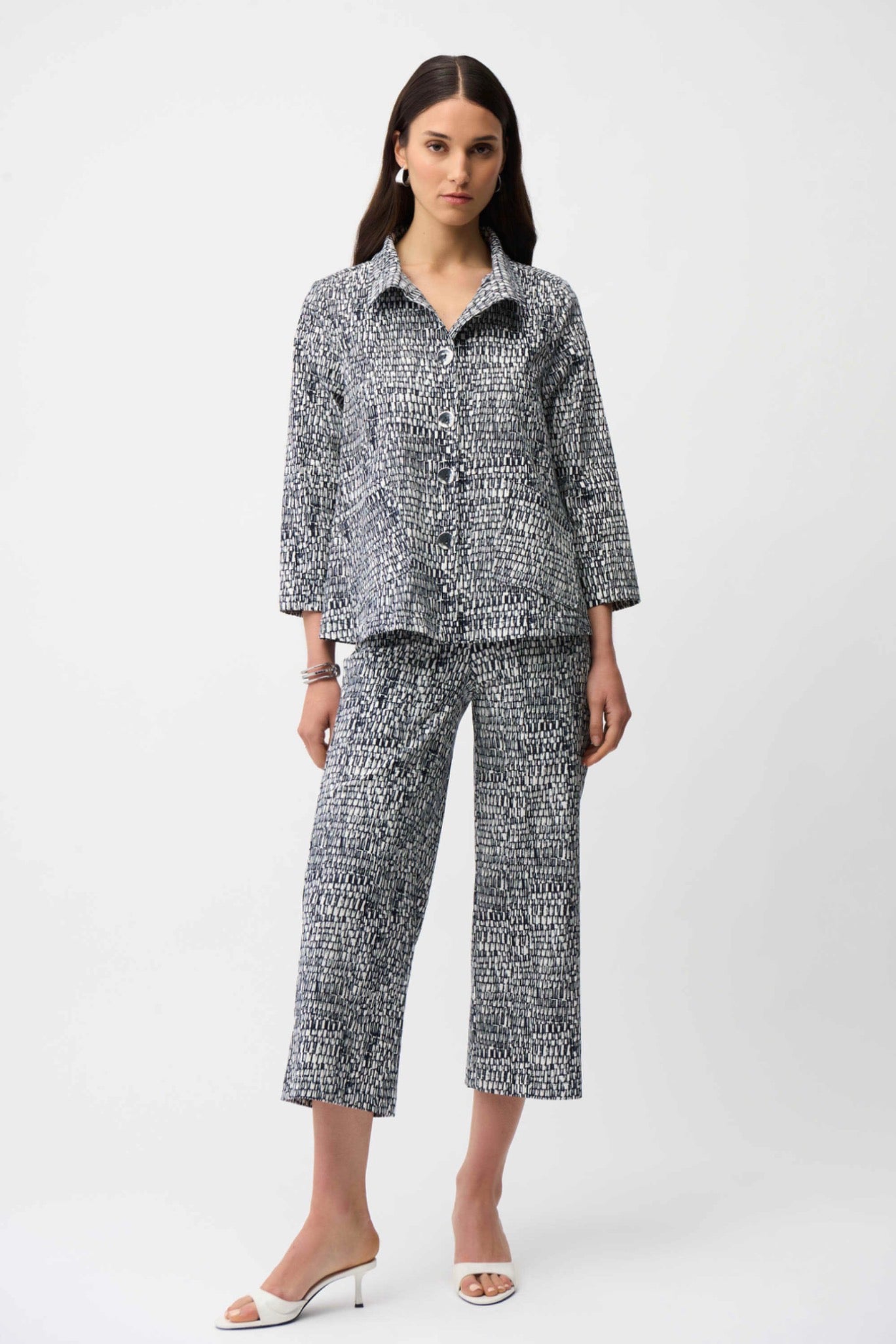 Joseph Ribkoff Millennium Abstract Print Trapeze Jacket 261003
