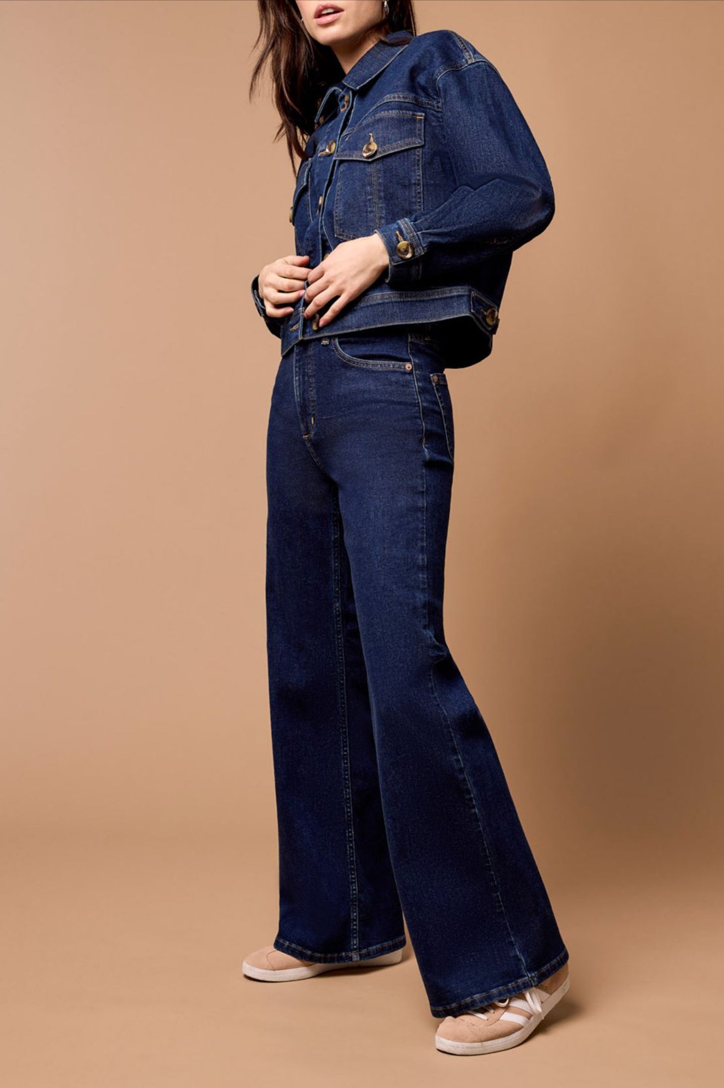 Tribal Brooke Palazzo Jeans Dk Denim