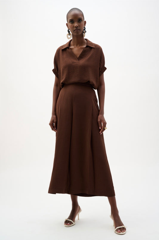 Joseph Ribkoff Gauze Pull-On Culotte Pants With Pleats 262196