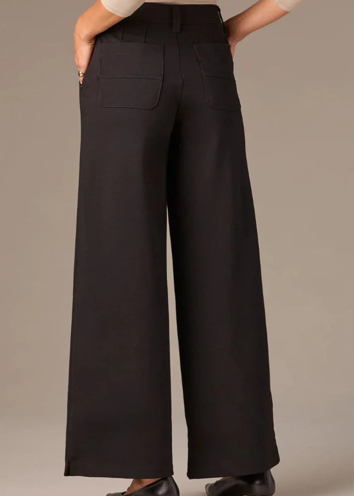 Wit & Wisdom Whitney Sky Rise Wide Leg Dress Pants Black