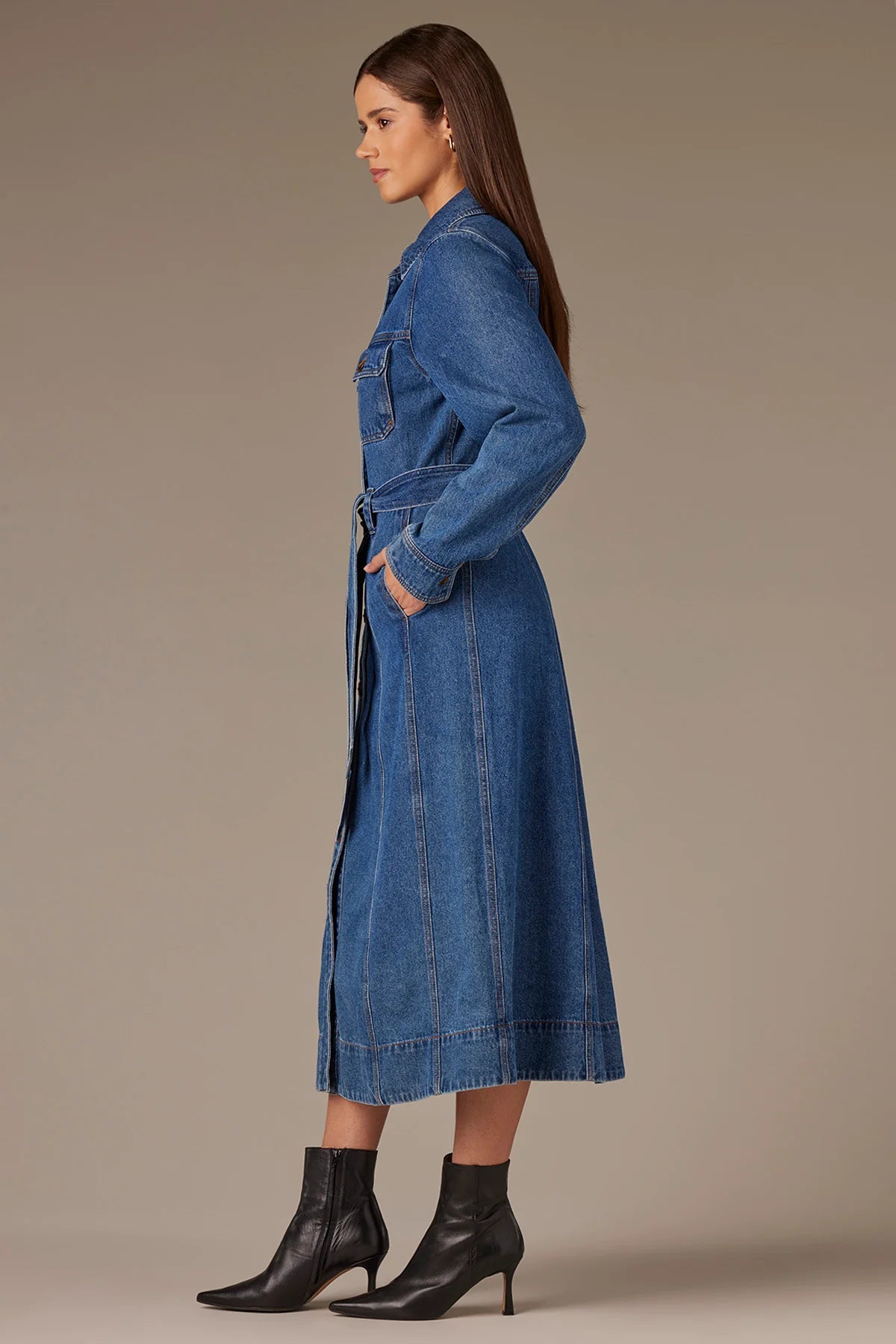 Wit & Wisdom Button Down Long Denim Dress