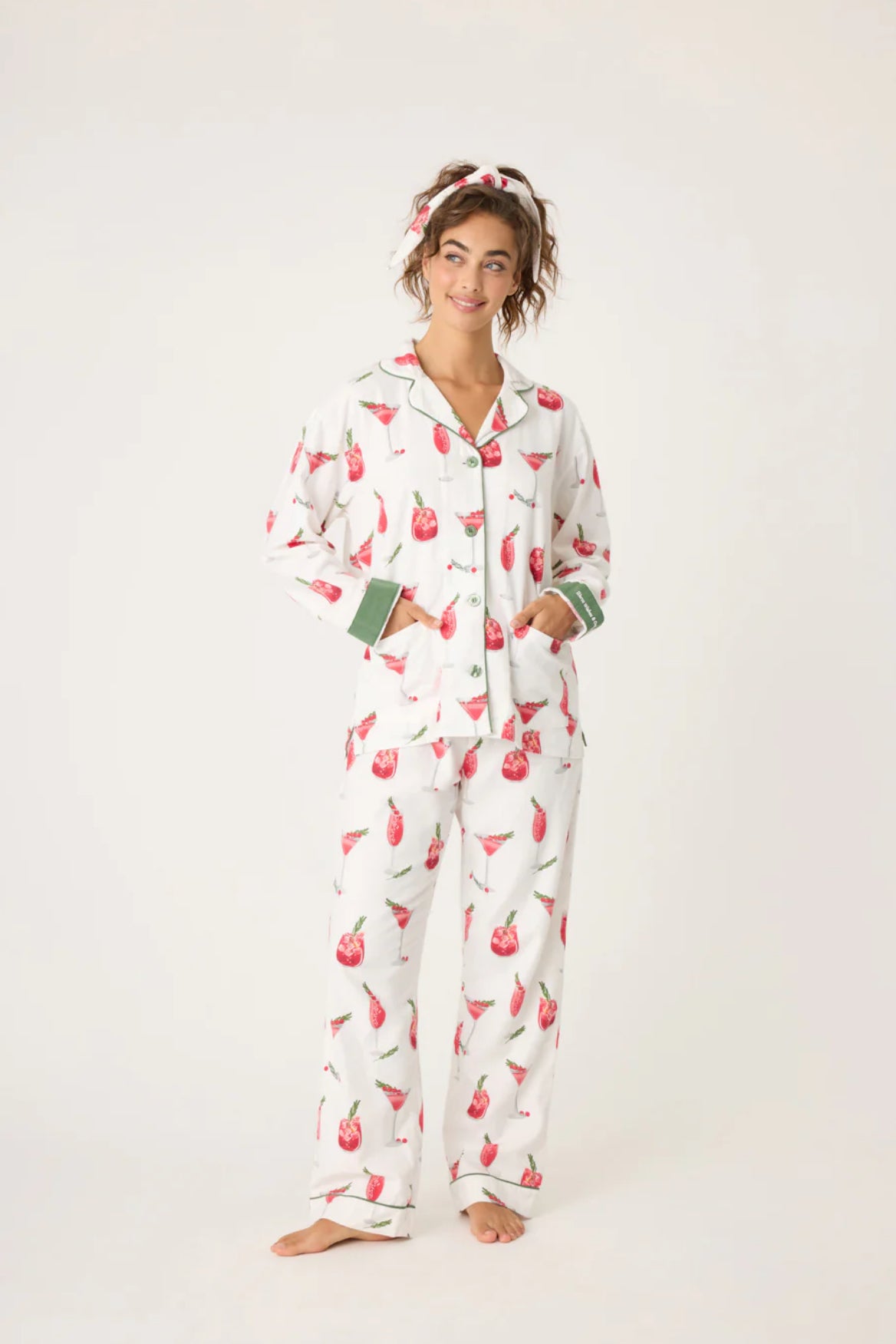 PJ Salvage Cranberries & Cocktails Flannel Pj Set