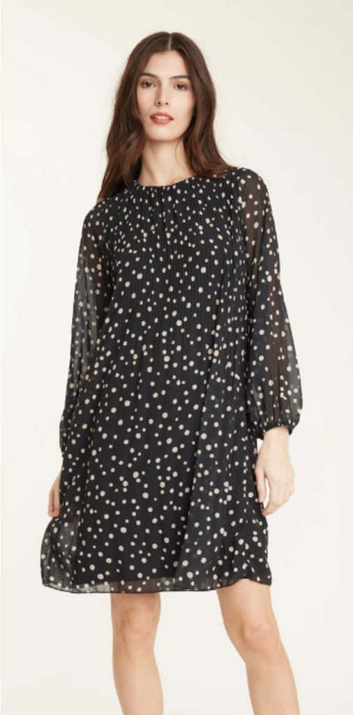 Pistache Georgette Polka Dot Dress