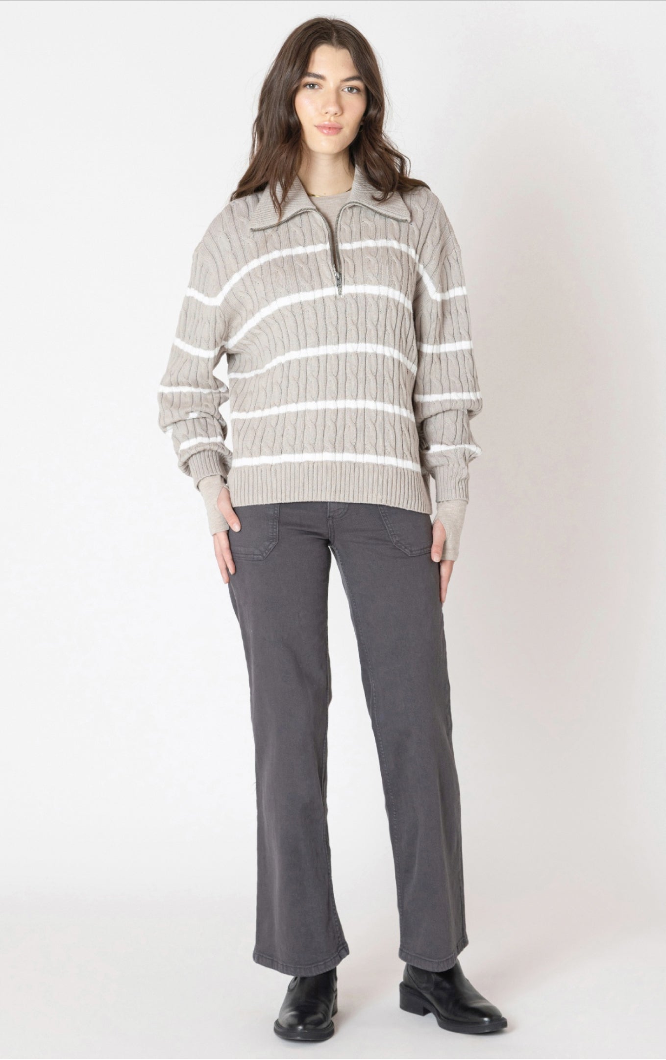 Dex Half-Zip Cable Sweater